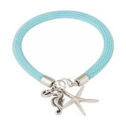 Gemshine Armband 'Maritim Nautics Anker Seepferd Seestern' Armbänder & Armreife Weiss Damen