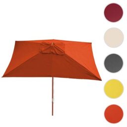 Sonnenschirm Florida, Gartenschirm Marktschirm, 3x4m Polyester/Holz 6kg ~ Variantenangebot