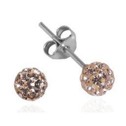Impala Ohrstecker Kugel 5 mm light peach