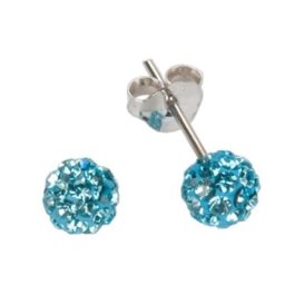 Impala Ohrstecker Kugel 5 mm aquamarine