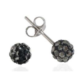 Impala Ohrstecker Kugel 5 mm hematite