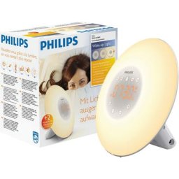 Philips Tageslichtwecker Wake-up Light HF3506 mit 2 natürlichen Wecktönen, UKW-Radio und 10 Lichteinstellungen