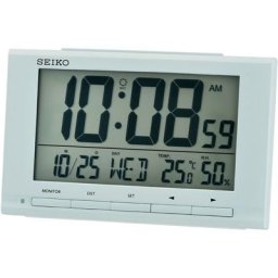 Seiko Quarzwecker LCD-Wecker Light Blue, QHL090L