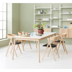 Hammel Furniture Esstisch Basic by Hammel Avion, 220(310)x100 cm, Tischplatte aus Melamin und Gestell in Eiche