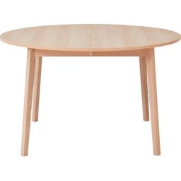 Hammel Furniture Esstisch Basic by Hammel Single, Ø130/228 cm, Gestell aus Massivholz, inklusive 2 Einlegeplatten