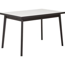 Hammel Furniture Esstisch Basic by Hammel Single, 120(220)x80 cm, Tishplatte aus Melamin und Gestell in Massivholz