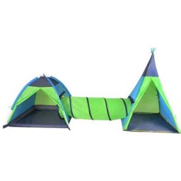 Knorrtoys® Spielzelt Zeltstadt Zenovia, Green-Blue mit Spieltunnel