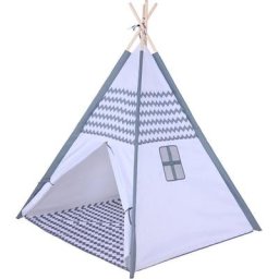 Knorrtoys® Spielzelt Tipi Zickzack mit Zeltstangen aus Holz