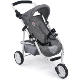 CHIC2000 Puppenbuggy Jogging-Buggy Lola, Jeans Grey, mit klappbarem Verdeck