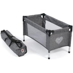 CHIC2000 Puppenbett Puppen-Reisebett, Jeans Grey, mit Tragetasche