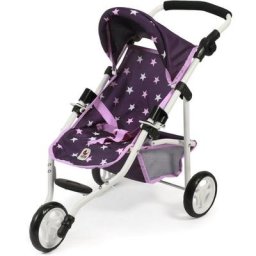 CHIC2000 Puppenbuggy Jogging-Buggy Lola, Stars Lila, mit klappbarem Verdeck