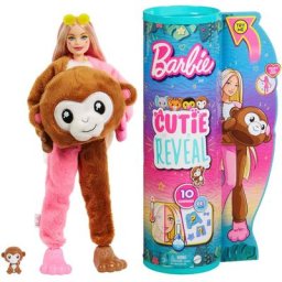 Barbie Anziehpuppe Cutie Reveal, im Affen-Kostüm (Dschungel-Serie), inklusive Accessoires