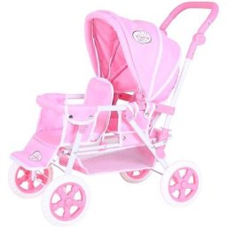 Knorrtoys® Zwillingspuppenwagen Big Twin - Princess White Rose