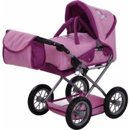 Knorrtoys® Kombi-Puppenwagen Ruby - UMA Das Einhorn, mit Wickeltasche
