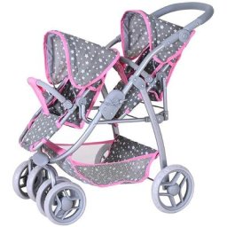 Knorrtoys® Puppen-Zwillingsbuggy Milo - Star Grey