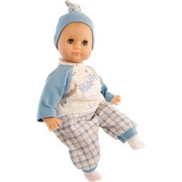 Schildkröt Manufaktur Babypuppe Schlummerle, hellblau/weiß, Made in Germany