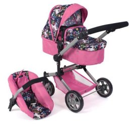 CHIC2000 Kombi-Puppenwagen Linus, Einhorn, mit Babywanne und Autositz