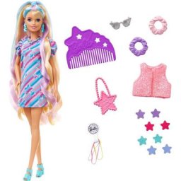 Barbie Anziehpuppe Totally Hair, blond/bunte Haare, inklusive Styling-Zubehör