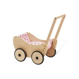 Pinolino® Puppenwagen Trixi - Herzchen, aus Holz mit Bettzeug, Made in Europe