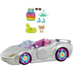 Barbie Puppen Fahrzeug Extra, Cabrio, glitzert, mit Regenbogen Reifen und Zubehör