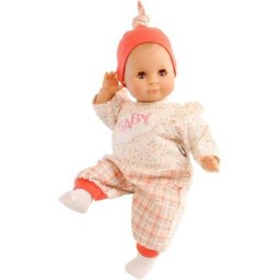 Schildkröt Manufaktur Babypuppe Schlummerle, aprikot/weiß, mit Malhaar, Made in Germany