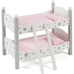 CHIC2000 Puppenbett Stars Grau, auch als zwei Einzelbetten verwendbar