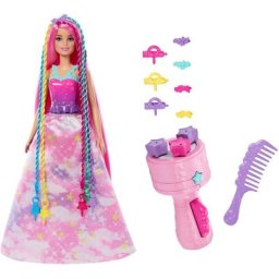Barbie Anziehpuppe Dreamtopia, Flechtspaß und Zubehör