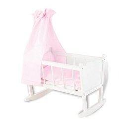 Pinolino® Puppenwiege Merle - Vichy-Karo, mit Himmelstange, Made in Europe