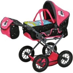 Knorrtoys® Kombi-Puppenwagen Ruby - Nici, Theodor Carbon, mit Wickeltasche