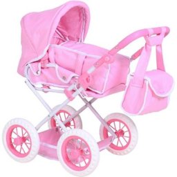 Knorrtoys® Kombi-Puppenwagen Ruby - Princess White Rose, mit Wickeltasche