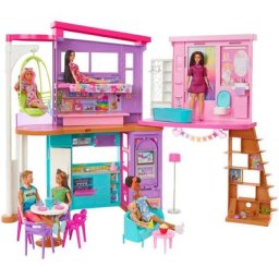 Barbie Puppenhaus Malibu Ferien-Haus, inklusive Möbel und Zubehör