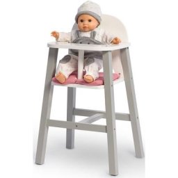 MUSTERKIND® Puppenhochstuhl Viola, grau/weiß