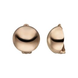 JOBO Paar Ohrclips, rund 925 Silber roségold vergoldet