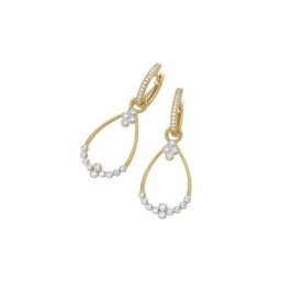 Smart Jewel Paar Creolen Tropfen, mit Zirkonia Steinen, Silber 925