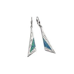 Vivance Paar Ohrhänger 925/- Sterling Silber synth. Opal
