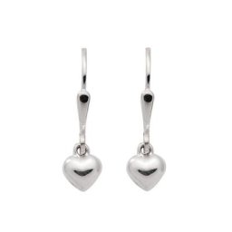 Adelia´s Paar Ohrhänger 925 Silber Ohrringe Ohrhänger Herz, Silberschmuck für Damen