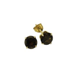 Fascination by Ellen K. Paar Ohrstecker Gold 585 Rauchquarz 5mm