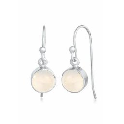 Elli Paar Ohrhänger Mondstein Moon Rund Basic Trend 925 Silber