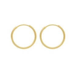 Adelia´s Paar Ohrhänger 585 Gold Ohrringe Creolen Ø 15 mm, Goldschmuck für Damen