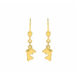 Adelia´s Paar Ohrhänger Damen Goldschmuck 1 Paar 333 Gold Ohrringe / Ohrhänger Delphin, 333 Gold Goldschmuck für Damen