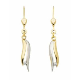 Adelia´s Paar Ohrhänger 1 Paar 333 Gold Ohrringe / Ohrhänger mit Zirkonia, 333 Gold mit Zirkonia Goldschmuck für Damen