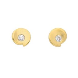 Adelia´s Paar Ohrhänger 333 Gold Ohrringe Ohrstecker, mit Zirkonia Goldschmuck für Damen
