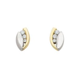 Adelia´s Paar Ohrhänger 333 Gold Ohrringe Ohrstecker, mit Zirkonia Goldschmuck für Damen