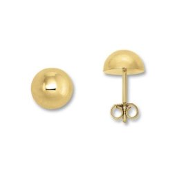 ONE ELEMENT Paar Ohrstecker Halb Kugel verbödet Ohrringe Ohrstecker aus 333 Gelbgold, Damen Gold Schmuck Halb-Kugel verbödet