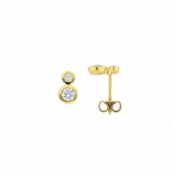 Adelia´s Paar Ohrhänger 1 Paar 333 Gold Ohrringe / Ohrstecker mit Zirkonia, mit Zirkonia Goldschmuck für Damen