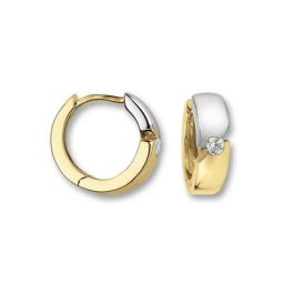 ONE ELEMENT Paar Creolen Zirkonia Ohrringe Creolen aus 333 Gelbgold, Damen Gold Schmuck