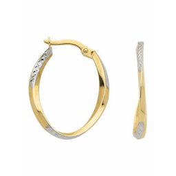 Adelia´s Paar Ohrhänger 1 Paar 333 Gold Ohrringe / Creolen, 333 Gold Goldschmuck für Damen