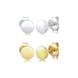 Elli Ohrring-Set 2er Set Kreis Geo Basic Bicolour 925 Silber