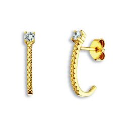ONE ELEMENT Paar Ohrstecker Zirkonia Ohrringe Ohrstecker aus 333 Gelbgold, Damen Gold Schmuck