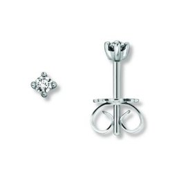 ONE ELEMENT Paar Ohrstecker 0,10 ct Diamant Brillant Ohrringe Ohrstecker aus 585 Weißgold, Damen Gold Schmuck